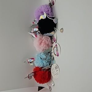 Adorable Unicorn Pom Pom Keychain, choose your color